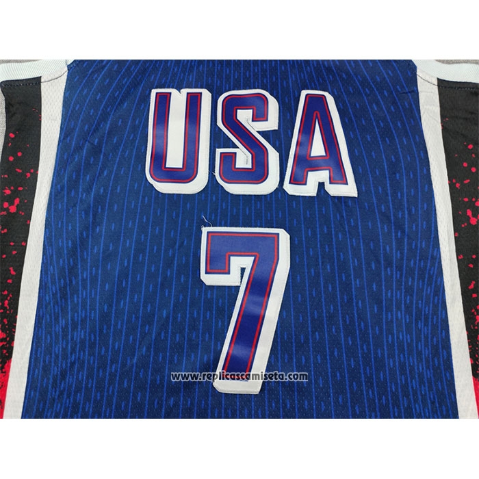 Camiseta USA 2024 Kevin Durant #7 Azul1